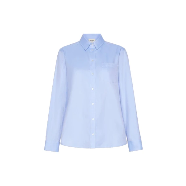 Max Mara Cobalto Cotton Oxford Shirt in Light Blue | Shirts | Luxury Shoes 