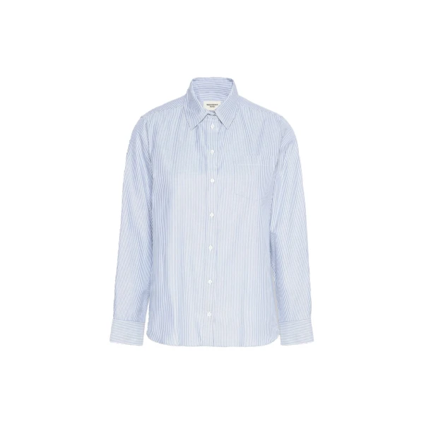 Max Mara Cobalto Cotton Oxford Shirt in Navy | Shirts | Luxury Shoes 