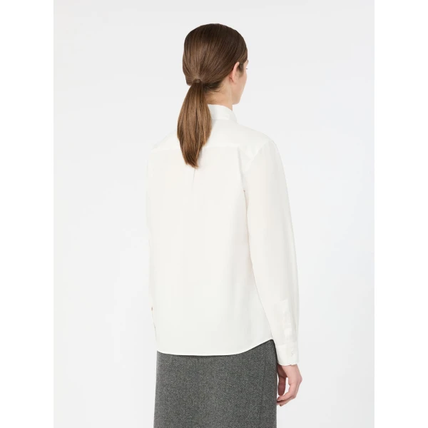 Max Mara Cobalto Cotton Oxford Shirt in White | Shirts | Luxury Shoes 