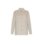Max Mara Cobalto Wool and Cashmere Shacket in Sand | Blazers | Luxury Shoes 