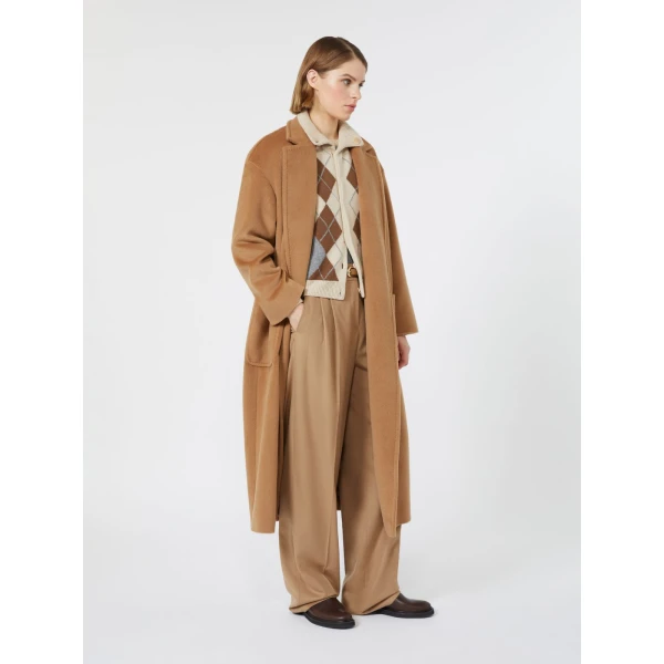 Max Mara Cocco Wool Wide-Leg Trousers in Camel | Wide leg pants | Luxury Shoes 