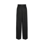 Max Mara Cocco Wool Wide-Leg Trousers in Dark Grey | Wide leg pants | Luxury Shoes 