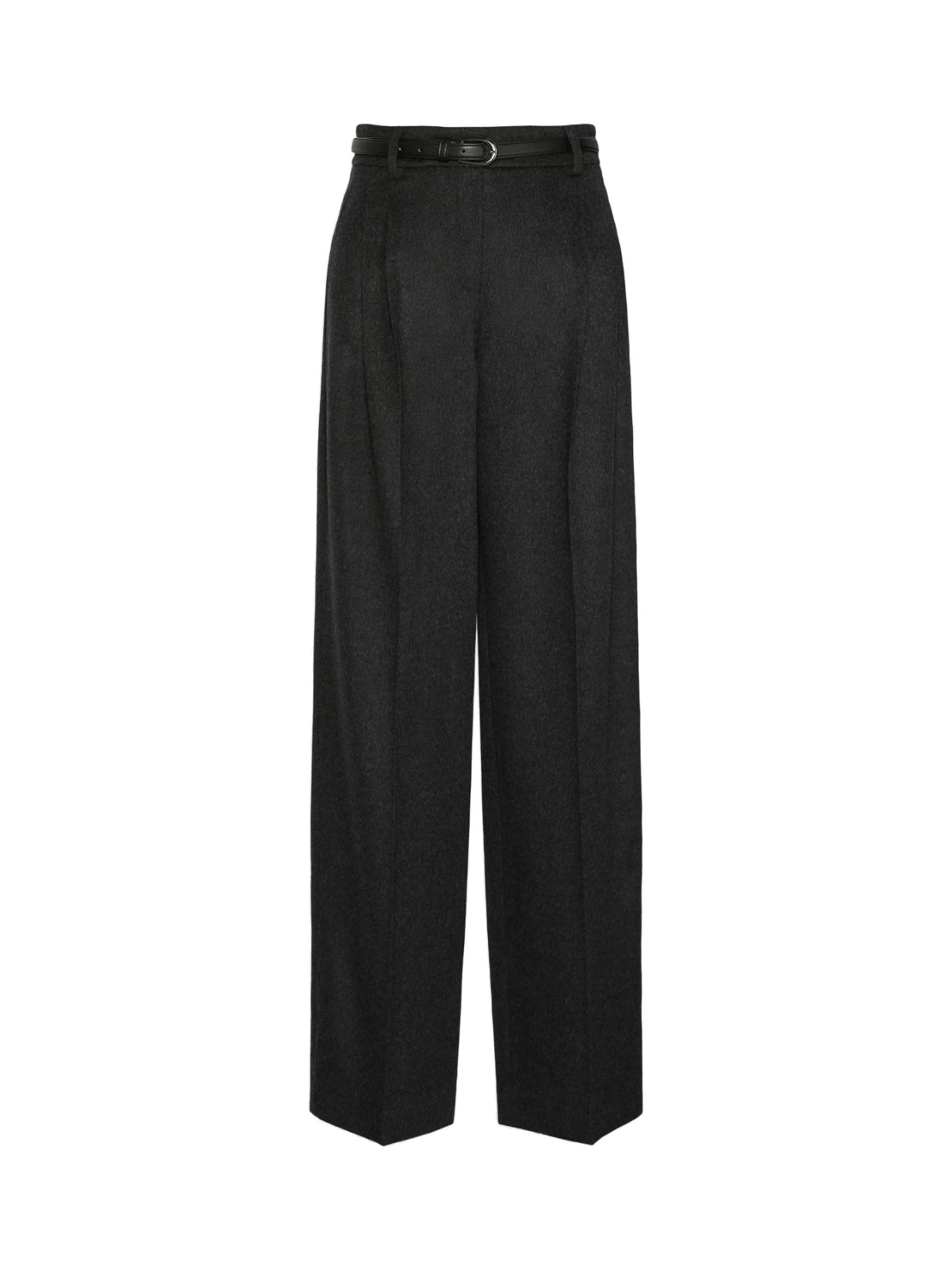 Max Mara Cocco Wool Wide-Leg Trousers in Dark Grey Max Mara Cocco Wool Wide-Leg Trousers in Dark Grey | Wide leg pants | Luxury Shoes