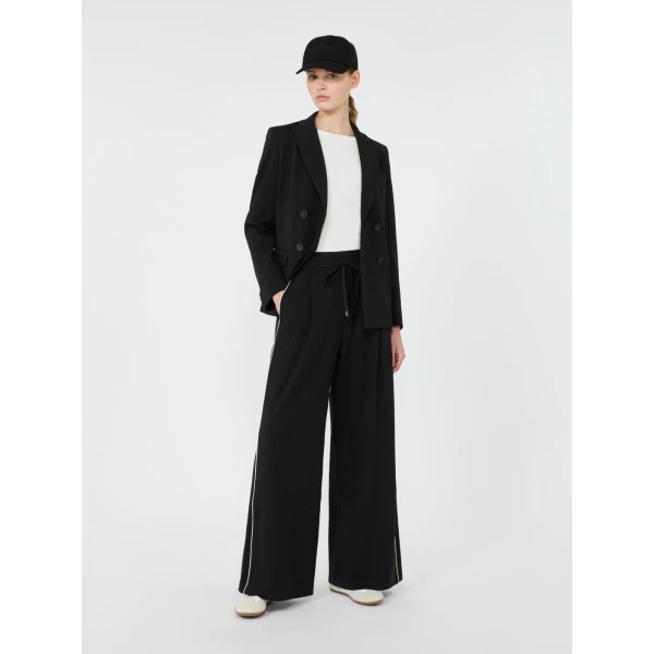 Max Mara Colibri Milano-Knit Double-Breasted Blazer in Black | Blazers | Luxury Shoes 