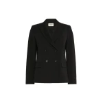 Max Mara Colibri Milano-Knit Double-Breasted Blazer in Black | Blazers | Luxury Shoes 