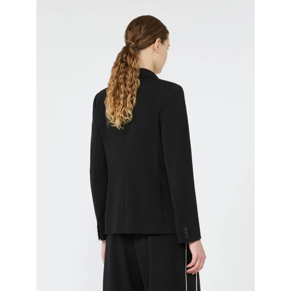 Max Mara Colibri Milano-Knit Double-Breasted Blazer in Black | Blazers | Luxury Shoes 