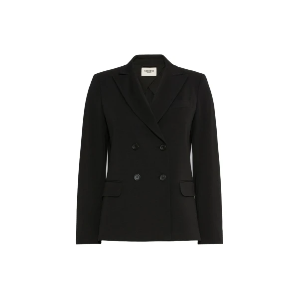 Max Mara Colibri Milano-Knit Double-Breasted Blazer in Black | Blazers | Luxury Shoes 