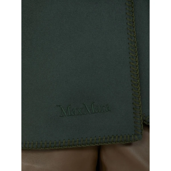 Max Mara Colomba Double Wool Broadcloth Cloak in Moss Green | Coats | Luxury Shoes 