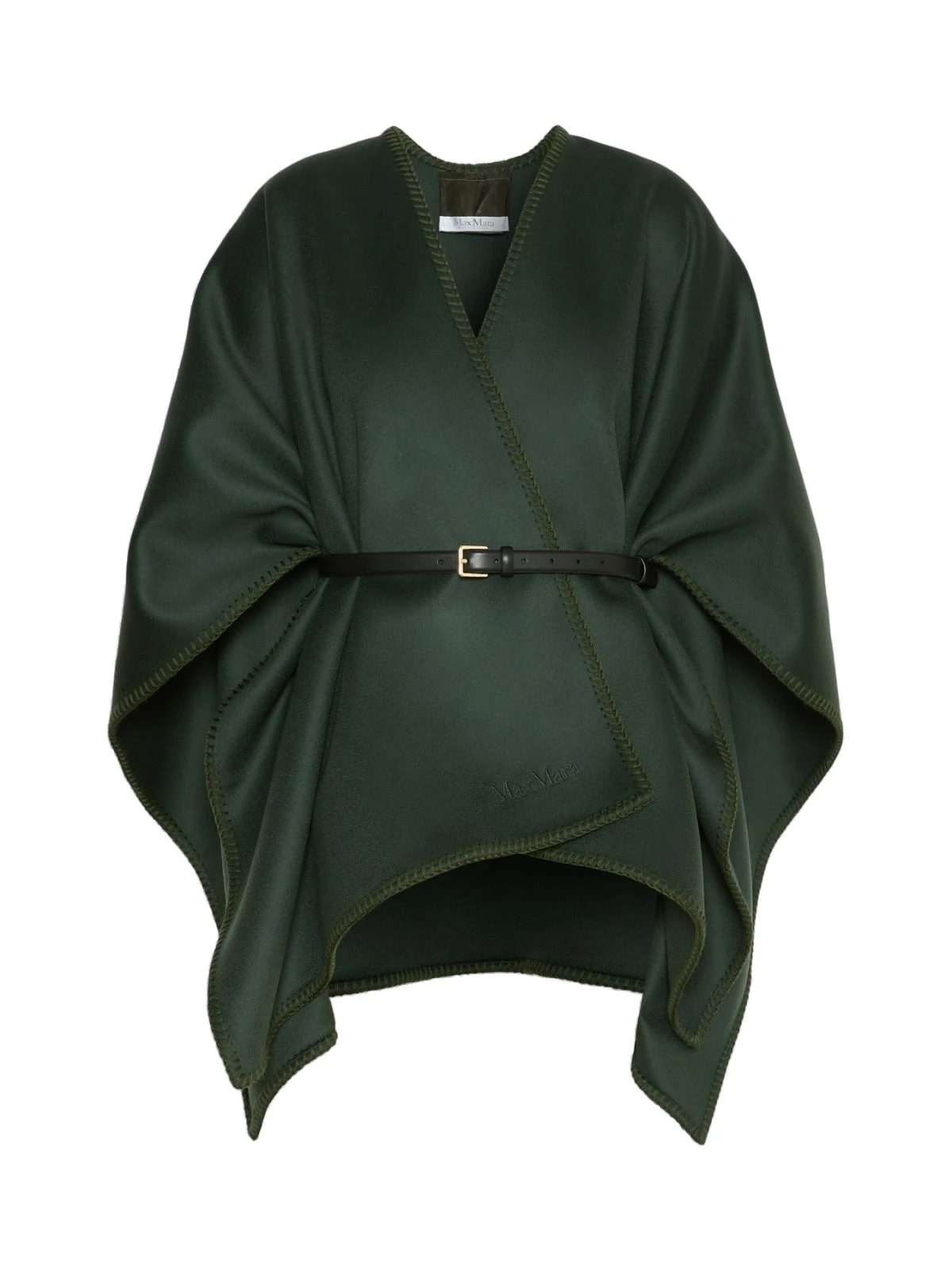Max Mara Colomba Double Wool Broadcloth Cloak in Moss Green Max Mara Colomba Double Wool Broadcloth Cloak in Moss Green | Coats | Luxury Shoes