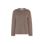 Max Mara Comica Silk-Blend Jersey Sweatshirt in Mud | Sweaters | Luxury Shoes 