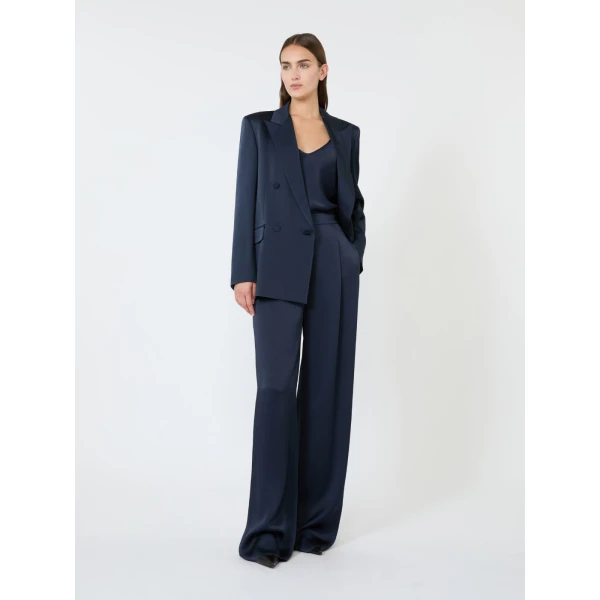Max Mara Comma Envers Satin Camisole in Midnight Blue | Camisoles | Luxury Shoes 