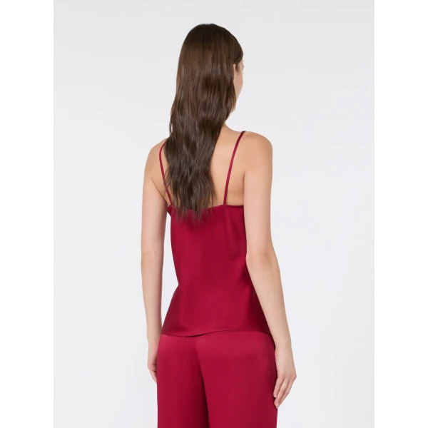 Max Mara Comma Envers Satin Camisole in Ruby | Camisoles | Luxury Shoes 