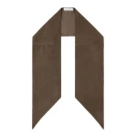 Max Mara Comune Suede Scarf in Dark Brown | Scarves | Luxury Shoes 