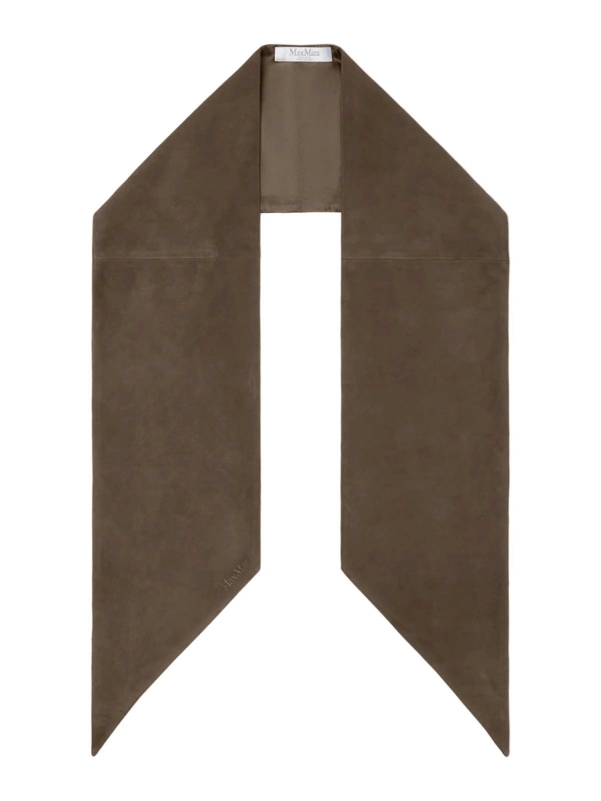 Max Mara Comune Suede Scarf in Dark Brown Max Mara Comune Suede Scarf in Dark Brown | Scarves | Luxury Shoes