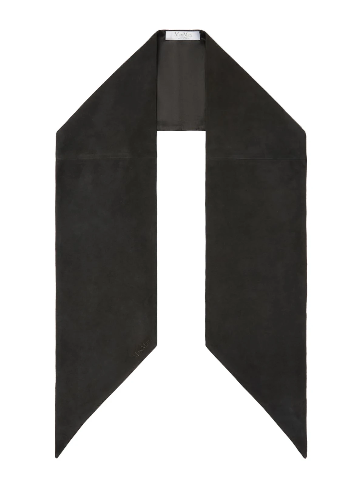 Max Mara Comune Suede Scarf in Medium Grey Max Mara Comune Suede Scarf in Medium Grey | Scarves | Luxury Shoes