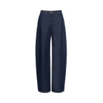 Max Mara Conico Barrel-Leg Denim Trousers in Navy | Denim | Luxury Shoes 