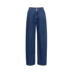 Max Mara Conico Barrel-Leg Denim Trousers in Navy Style 2 | Denim | Luxury Shoes 