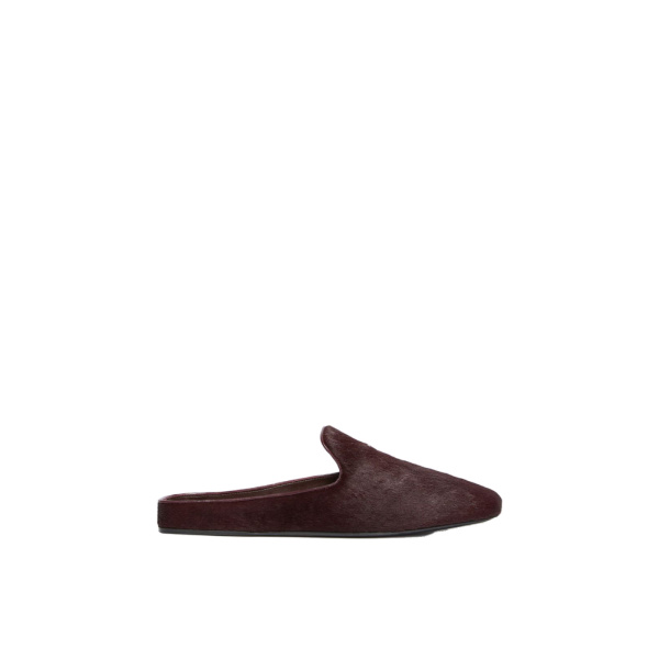 Max Mara Conio Haircalf Mules in Bordeaux | Mules | Luxury Shoes 