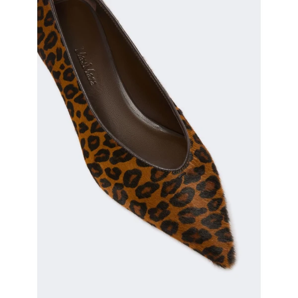 Max Mara Cono Haircalf Low Court Shoes in Camel | Heels | Luxury Shoes 