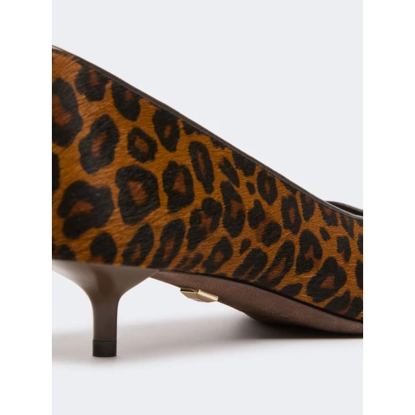 Max Mara Cono Haircalf Low Court Shoes in Camel | Heels | Luxury Shoes 