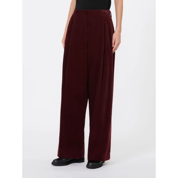 Max Mara Corona Corduroy Trousers in Bordeaux | Tailored pants | Luxury Shoes 
