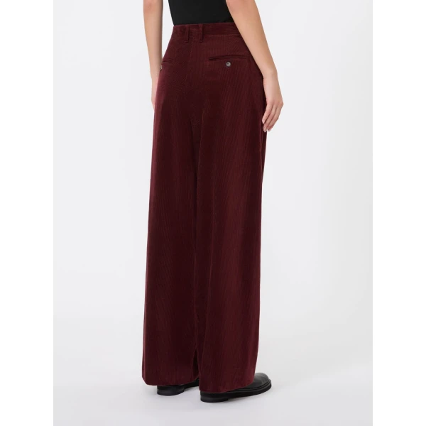 Max Mara Corona Corduroy Trousers in Bordeaux | Tailored pants | Luxury Shoes 