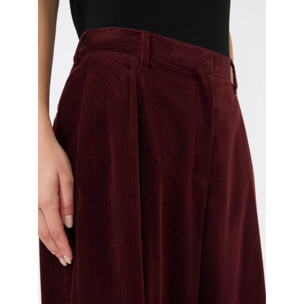 Max Mara Corona Corduroy Trousers in Bordeaux | Tailored pants | Luxury Shoes 