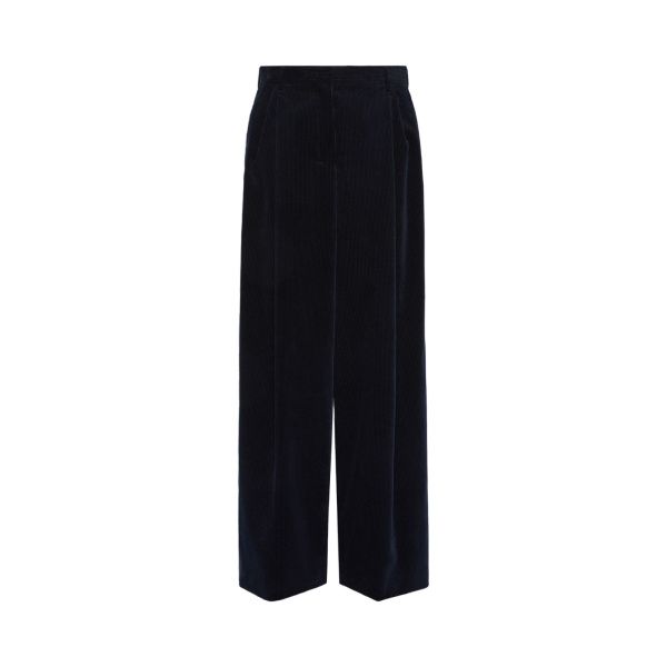 Max Mara Corona Corduroy Trousers in Midnight Blue | Tailored pants | Luxury Shoes 