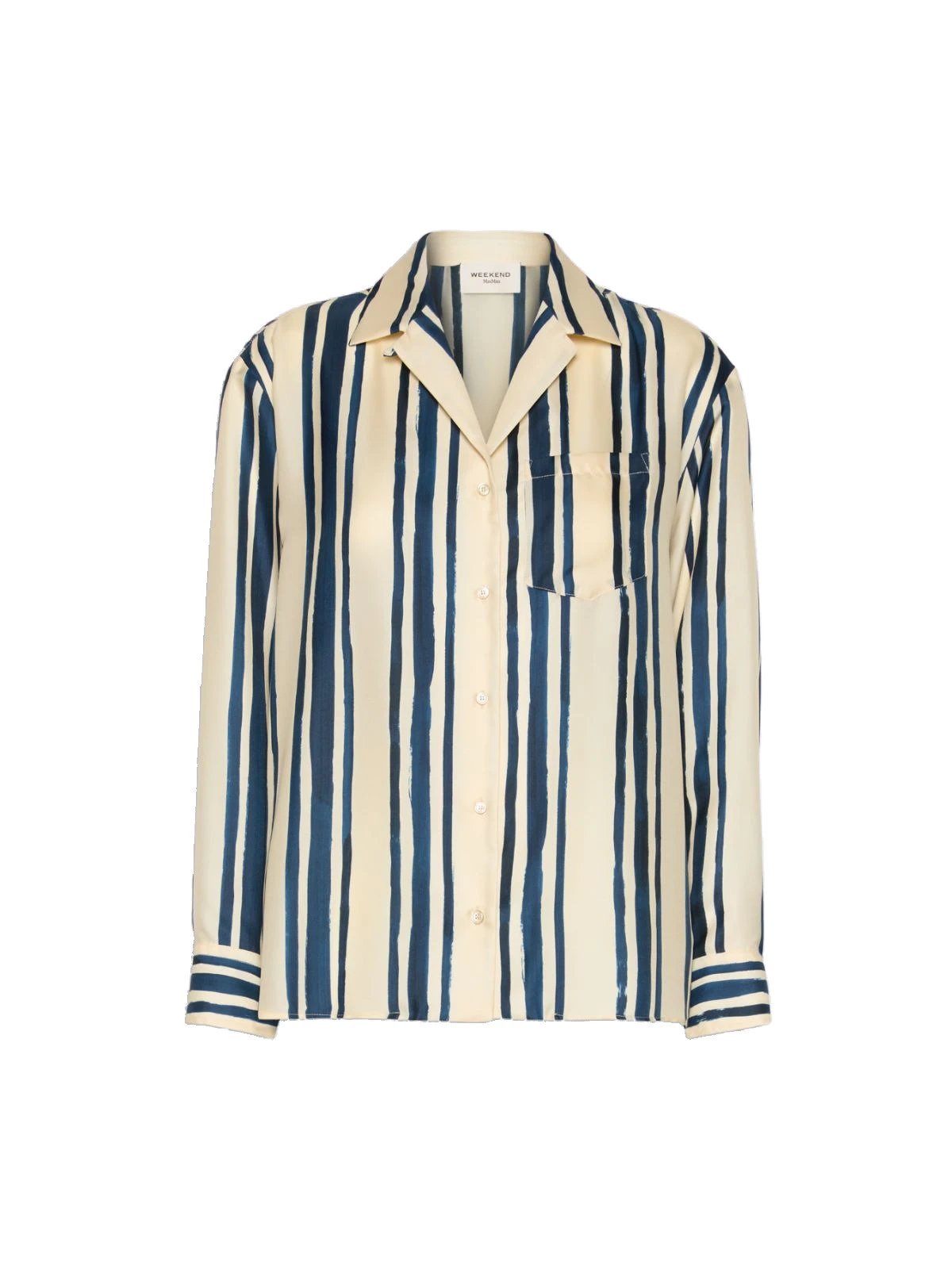 Max Mara Corona Printed Silk Twill Shirt in Navy Max Mara Corona Printed Silk Twill Shirt in Navy | Shirts | Luxury Shoes