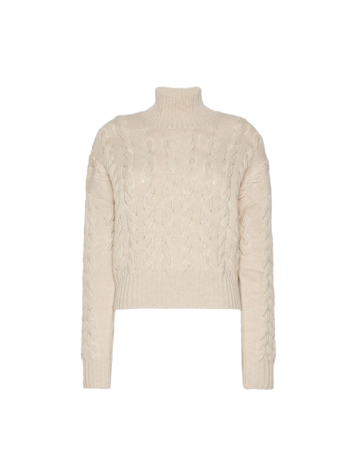 Max Mara Cosmo Wool and Cashmere Cable Sweater in Beige Max Mara Cosmo Wool and Cashmere Cable Sweater in Beige | Sweaters | Luxury Shoes