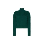 Max Mara Cosmo Wool and Cashmere Cable Sweater in Green | Sweaters | Luxury Shoes 