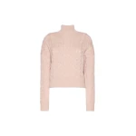 Max Mara Cosmo Wool and Cashmere Cable Sweater in Pink | Sweaters | Luxury Shoes 