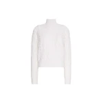 Max Mara Cosmo Wool and Cashmere Cable Sweater in White | Sweaters | Luxury Shoes 