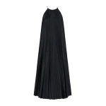 Max Mara Costone Sleeveless Plisse Taffeta Dress in Ultramarine | Maxi Dresses | Luxury Shoes 