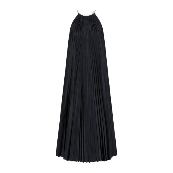 Max Mara Costone Sleeveless Plisse Taffeta Dress in Ultramarine | Maxi Dresses | Luxury Shoes 