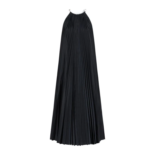 Max Mara Costone Sleeveless Plisse Taffeta Dress in Ultramarine | Maxi Dresses | Luxury Shoes 