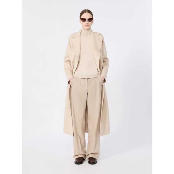 Max Mara Cottage Wool Flannel Trousers in Albino White | Tailored pants | Luxury Shoes 