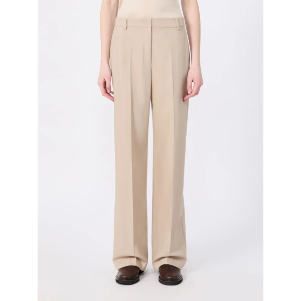 Max Mara Cottage Wool Flannel Trousers in Albino White | Tailored pants | Luxury Shoes 