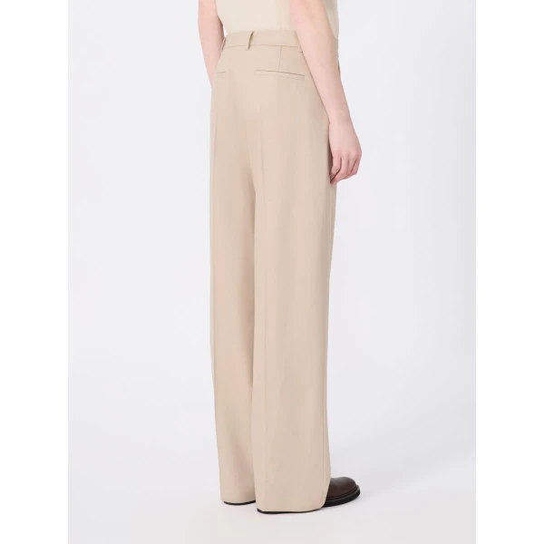 Max Mara Cottage Wool Flannel Trousers in Albino White | Tailored pants | Luxury Shoes 
