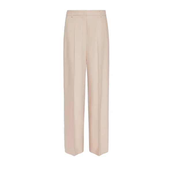 Cottage Wool Flannel Trousers in Albino White