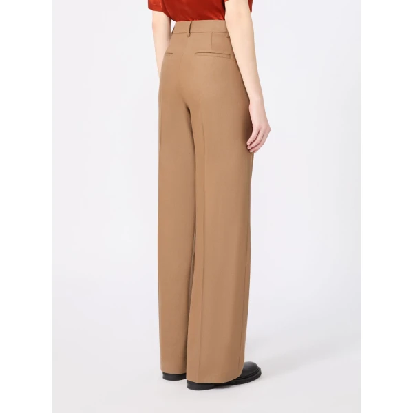 Max Mara Cottage Wool Flannel Trousers in Camel | Tailored pants | Luxury Shoes 