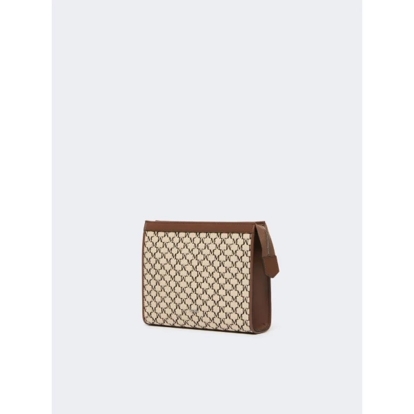 Max Mara Cotton Jacquard Small Pouch in Black | Wallets & Purses | Luxury Shoes 