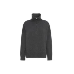 Max Mara Crasso Cashmere High-Neck Sweater in Dark Grey | Turtlenecks | Luxury Shoes 