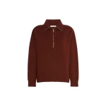 Max Mara Crasso Cashmere High-Neck Sweater in Rust | Turtlenecks | Luxury Shoes 