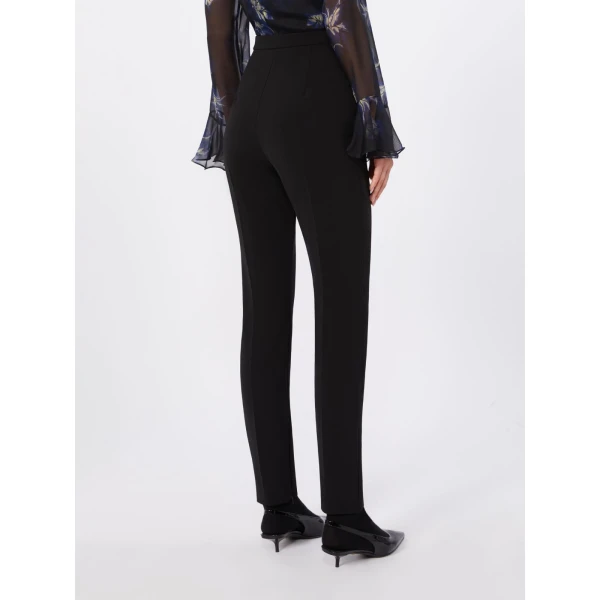 Max Mara Crespo Slim Stretch Cady Trousers in Black | Tailored pants | Luxury Shoes 