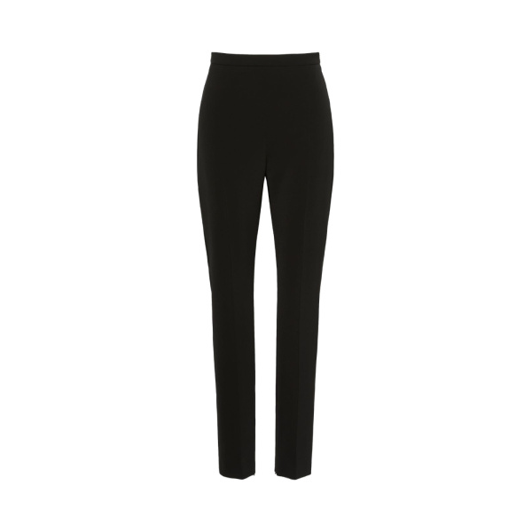 Max Mara Crespo Slim Stretch Cady Trousers in Black | Tailored pants | Luxury Shoes 