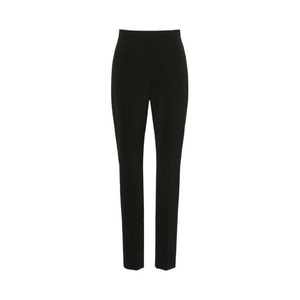 Crespo Slim Stretch Cady Trousers in Black
