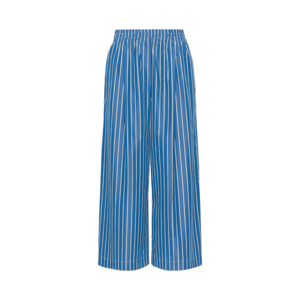 Max Mara Cresta Cotton Poplin Trousers in Cornflower Blue | Tailored pants | Luxury Shoes 
