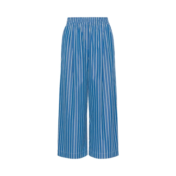 Max Mara Cresta Cotton Poplin Trousers in Cornflower Blue | Tailored pants | Luxury Shoes 