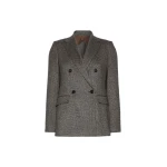 Max Mara Cresta Double-Breasted Jacquard Jersey Blazer in Camel | Blazers | Luxury Shoes 